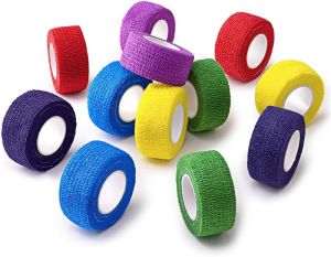 WePetWrap Self-Adhesive Non-Woven Bandage Emergency Cohesive Gauze for Dogs Cats Horse Birds Wounds Wrist Healing Ankle Sprain 2 Inch 12 Rolls