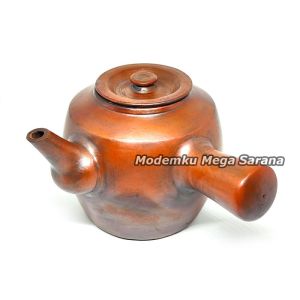 Kriuk Jamu Tanah Liat Jumbo Besar Gerabah Teko Panci Kriyuk Rebus Godog Godok Herbal  Jamu Tradisional - Diameter 18 cm - 3 Liter