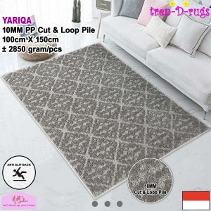 Tren-D-rugs Karpet plush 3d timbul polos permadani bulu alas lantai kamar tidur ruang tamu tebal halus kualitas premium anti slip 100 cm x 150 cm - NMs