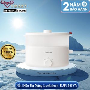 Nồi Điện Đa Năng Bianco 5L Locknlock Electric Multipot EJP134IVY - 2 Tầng - Bảo Hành 2 Năm