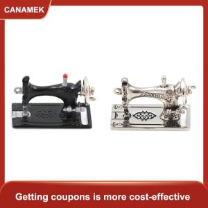 【CANAMEK】 Máy may kim loại thu nhỏ trang trí nhà búp bê Chiều dài tỷ lệ 1:12 3.5cm