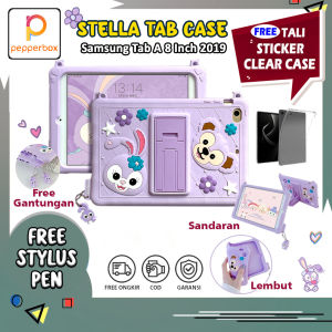 Casing Samsung Tab A 8.0 8 Inch 2019 - FREE CLEAR CASE T290 T295 Soft Case Anak - Dewasa Casing Stella Lou Cover Kids Karakter Ungu Sandaran Lucu Cute Cewek Perempuan Anti Air