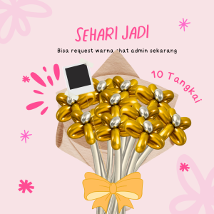Buket Balon Bunga Tambahan Wrapping / Flower Buket Balon Viral / Kado Gift Wisuda Graduation Ulang Tahun Anniversary / Gift Lucu / kado ulang tahun cewek / Buket Bunga / Set