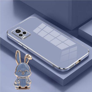 Case Vivo Y21 Y21A Y21s Y33s Y33T Softcase Plating Free Bunny Stand Holder