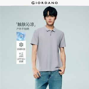 Giordano Beau Monde Men Men High Tech Cool Touch Polo Shirt Free Shipping 13016398