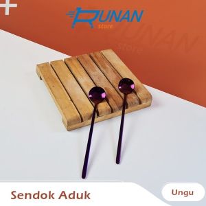 Sendok Minuman Hotel Cafe - Sendok Aduk Ungu - Mixing Spoon Tea Coffee