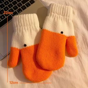 Funny Goose Gloves Winter Windproof Knitted Gloves Thickened Warmer Anti-cold Mittens Outdoor