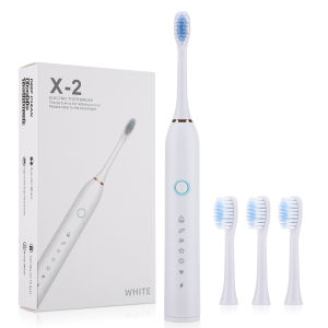 FCBàn chải đánh răng chạy điện Sonic bàn chải đánh răng điện cho người lớn và trẻ em với 4 bàn chải 6 chế độ có thể sạc lại bàn chải đánh răng điện Heads xách tay làm sạch răng IP67 không thấm nước
