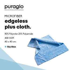 Puraglo Lap Microfiber Dualside Edgeless - Lap Pembersih Poles Wax Coating