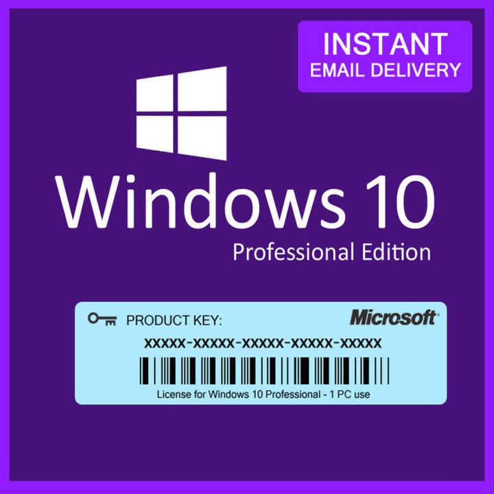 Lifetime Activation Key Microsoft Windows 10 Professional with Emailed –  Work At-Home Equipment Solutions