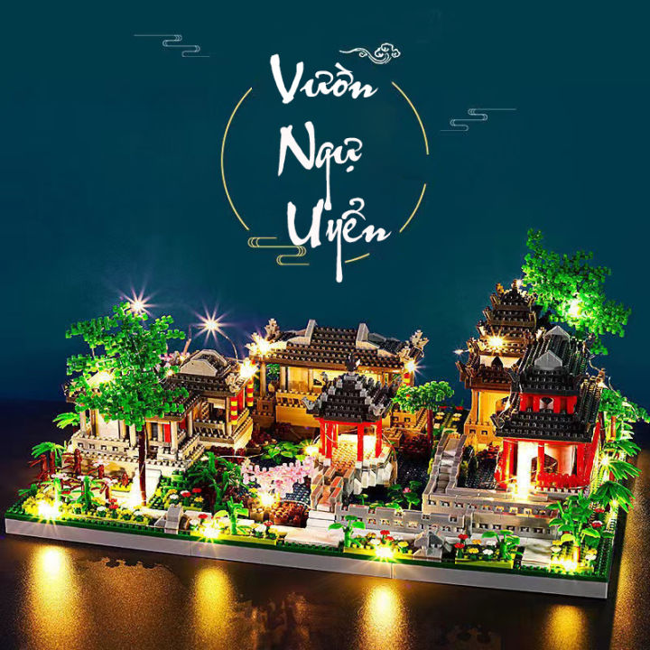 [HOÀN TIỀN 6%]Bộ đồ chơi xếp hình lắp ráp kiến trúc city building Vườn ...