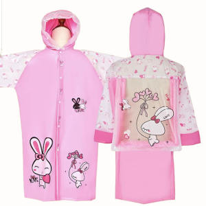 เสื้อกันฝนชุดกันฝนแบบชุดเด็กเสื้อกันฝนน่ารักๆ Childrens Raincoat เสื้อกันฝนเด็ก เสื้อฝน เสื้อกันฝนเด็กเสื้อโค้ทเสื้อปอนโชแบบยาวเด็กชายเด็กหญิงนักเรียนประถมมีกระเป๋า