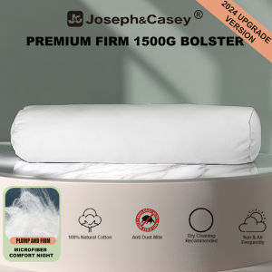 【J&C】2024 High density firm fiber Bolster pillow for sleeping microfiber  1500 grams [SG]