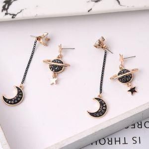 TIMIA Korean Style Long Tassel Star And Moon Brincos Planet Fashion  Accessories Drop Earrings Dangle  Earrings Jewelry Stud Earrings