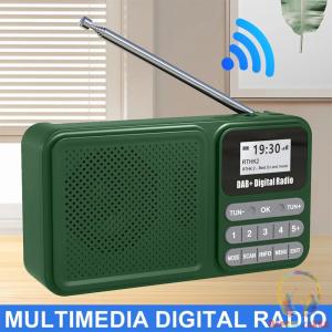 Bluetooi-kích hoạt di động thoa + Radio kỹ thuật số với năng lượng mặt trời và có thể sạc lại pin FM Radio cho các hoạt động ngoài trời