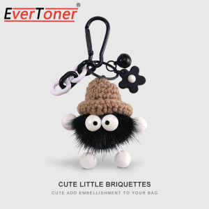 Evertoner Charm Gắn Túi phụ kiện treo móc chìa khóa lông chồn nhỏ than bánh xe nhiều túi đa chức năng sang trọng nữ Mặt dây chuyền trang nhã