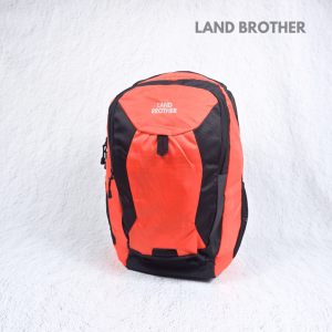 Tas Ransel Pria Wanita Backpack Tas Punggung Black Orange Land Brother