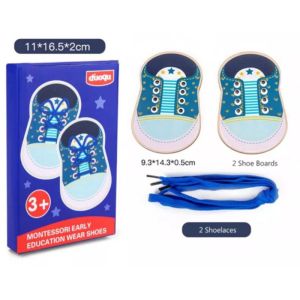 Mainan edukasi belajar MENGIKAT TALI SEPATU