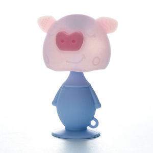 HamshMoc Cute Pig Silicone Baby Teether Soft Food Grade Newborn Rattle Hanging Toy Baby Early Learning Toys Anti-Eating Hand Infant Toddler Anti-Bacteria Teethers