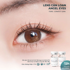 Lens cận loạn thị Angel Eyes - Độ cận 0 - 8.00 độ - Độ loạn từ 0.75 đến 2.75 độ - 5 trục cơ bản 0 20 90 160 180 (Kính áp tròng trong suốt cận loạn | Lens trong suốt loạn)