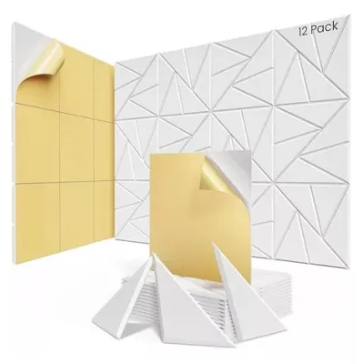 12/6pcs Sound Proof Acoustic Panel Self-Adhesive Studio Office Home Wall Karaoke DIY Design