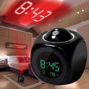 ??Original Product+FREE Shipping?? USB Digital Projector LCD Display Alarm Clock Voice Talking LED Projection with Temperature Wake Up Projector MOON