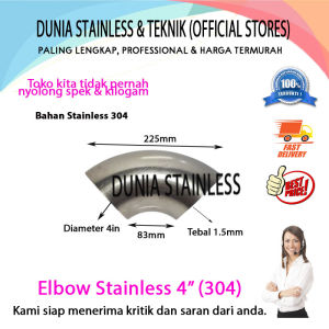 Elbow Stainless 4in 304 aksesoris stainless steel