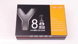 1คู่ หลอดไฟรถยนต์ LED Y8 คัทออฟ พวงมาลัยขวา (RHD) ขั้ว H4 ไฟหน้ารถยนต์ รับประกัน