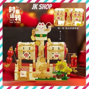 ⚠️现货⚠️ReadyStocks Fortune cat calendar blocks toys 招财猫 高崎 3018新春 新年 时来运转 日历 桌面 摆件 模型 拼装 儿童 积木 玩具 礼品