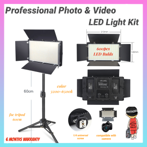 Camera Video Light 40w/50w Dimmable 600/1120 LED Panel With Barndoor For DSLR Digital SLR Camera Camcorder Photo Photography