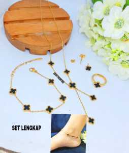 KALUNG TITANIUM CLVR JURAI LAYER HITAM (1 SET) ANTI LUNTUR & ANTI KARAT