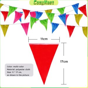 C.N. 50 Meter Multicolor Decorative Flag Bunting Triangle Flags Birthday Party Grand Opening Decorations