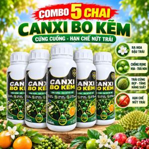 COMBO 5 CHAI PHÂN BÓN CÂY ĂN TRÁI SIÊU CANXI BO KẼM 500ml PHÂN BÓN CHỐNG RỤNG HOA RỤNG TRÁI NON RA HOA ĐỒNG ĐỀU TRÁI TO VÀ ĐẸP NGỌT QUẢ VÀ NẶNG KÝ PHÂN BÓN NGUYÊN LIỆU NHẬP ISRAEL HÀNG CHẤT LƯỢNG CAO