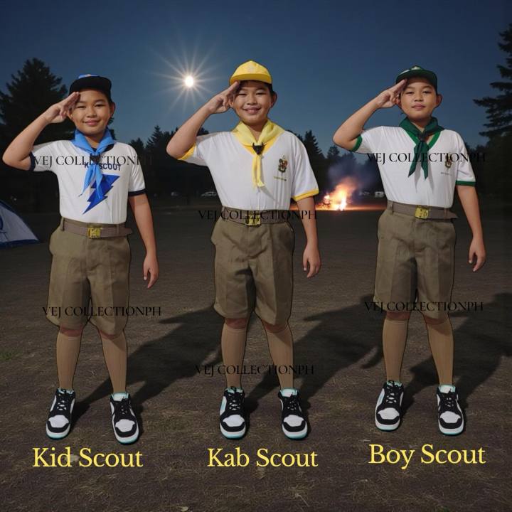 VEJCO2025 (8 IN 1 )KAB SCOUT / KID SCOUT / BOY SCOUT UNIFORM / CAPS