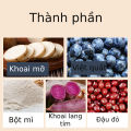 Bánh Việt Quất Sắn Tươi Vị Ngọt Nhẹ Thơm Ngon, Chứa Nhiều Dinh Dưỡng, Đồ Ăn Vặt Healthy Cho Cả Nhà. 