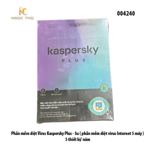 Phần mềm diệt Virus Kaspersky Plus - 5u ( phần mềm diệt virus Internet 5 máy ) - 5 thiết bị/ năm - hàng chính hãng - Hỗ trợ cài đặt qua untraview