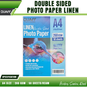 PSD - A4 size QUAFF Double Sided Photo Paper Linen Inkjet Paper 260GSM 50sheets/pack