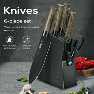 🚀SG STOCK🚀New knife set 7-piece kitchen knife set stainless steel kitchen knife fruit knife cooking knife scissors Kitchen knife set Slicing knife Chef knife Fruit knife Kitchen Knife Chopper Knife