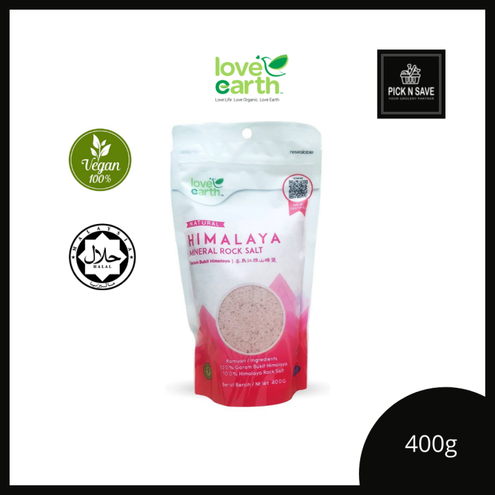 Love Earth Himalaya Mineral Rock Salt 400g 乐儿喜马拉雅矿物幼岩盐400公克 (袋装