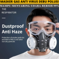 BELANJA TERMURAH Masker Gas Respirator Anti Virus Polusi Debu Dan Kacamata Terbaru 2025 Terbuat Dari Bahan Impor Pilihan Kualitas Terbaik Dirancang Dengan Canggih&Modern Menutupi Mulut Hidung Dilengkapi Filter Penyaring Hirup Udara Bersih Masker Kesehatan. 