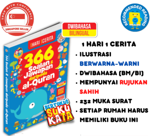366 SOALAN & JAWAPAN DARIPADA AL-QURAN-1 Hari 1 Cerita-Buku Membaca-Suku Kata-Kanak (ENGLISH/MALAY)