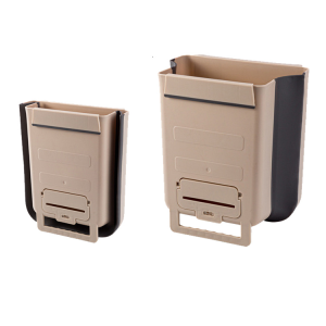 Kitchen 9L Foldable Garbage Bin Kitchen Cabinet Door Wall Mounted Foldable Garbage Bin Portable Large Size Kitchen Cabinet Door Garbage Bin Foldable Hanging Garbage Bin