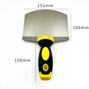 DAWEIF Stainless Steel Ash Shovel Arc Corrosion-resistant Paint Feed Filling Scraper Construction Tools Durable Plaster Trowel Wall Paint