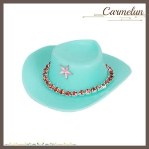 [Carmelun] 4Pcs Miniature Plastic Doll Hat Western Cowboy Hat Cowgirl Hat For Dolls Decoration Accessories