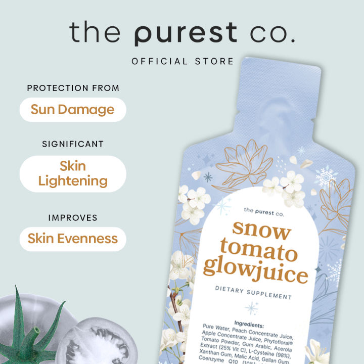 Purest Co Snow Tomato Glowjuice 1000mg White Tomato Extract Skin