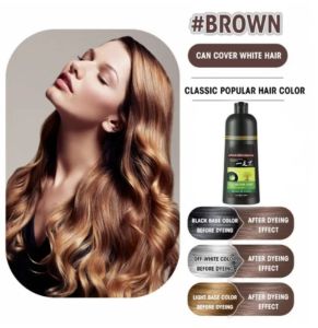 Black /Brown Dew Shampoo Herbal Hair Dye Shampoo Turn Your White/Gray Hair Into Black In Just 5 Minutes No Irritable Odor