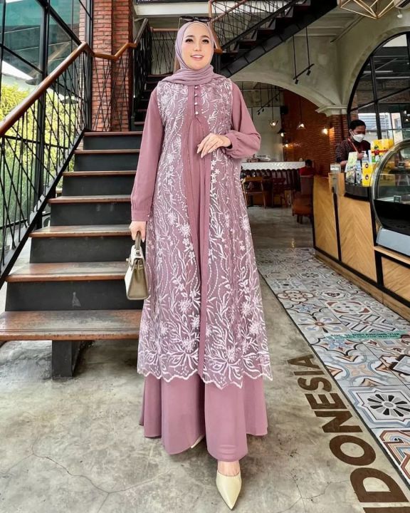 Long dress 2024 brokat modern