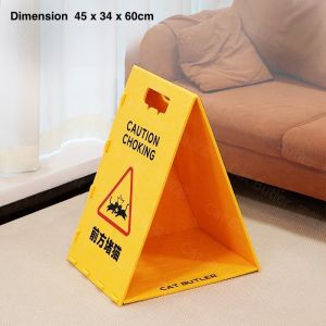 Cat Bed Caution Street Sign No Parking Felt Cat House Scratching Post Scratcher