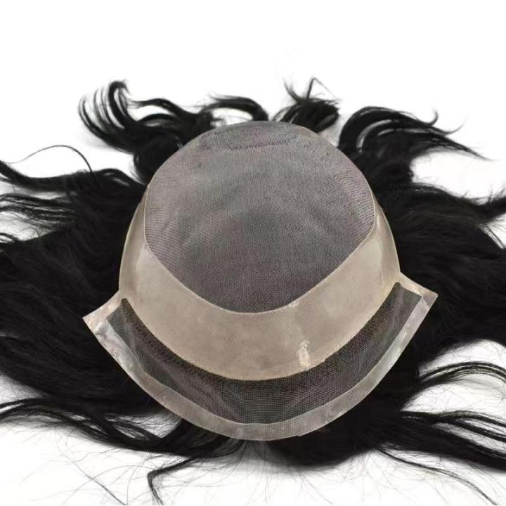 【Ready Stcok】DuoXiu Durable Mono Base Men Toupee Hair Replacement Human  Hair System for Men Natural Looking Wig Curly Black