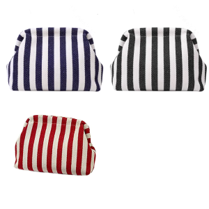 Fashionable Contrast Colors Knit Clutch Bag for Women Woven Crochet Handbag Knitting Dumpling Purse Casual Makeup Bags